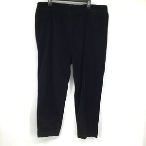 J. Jill womens black pinwale corduroy high-rise pull-on pants plus size 22
